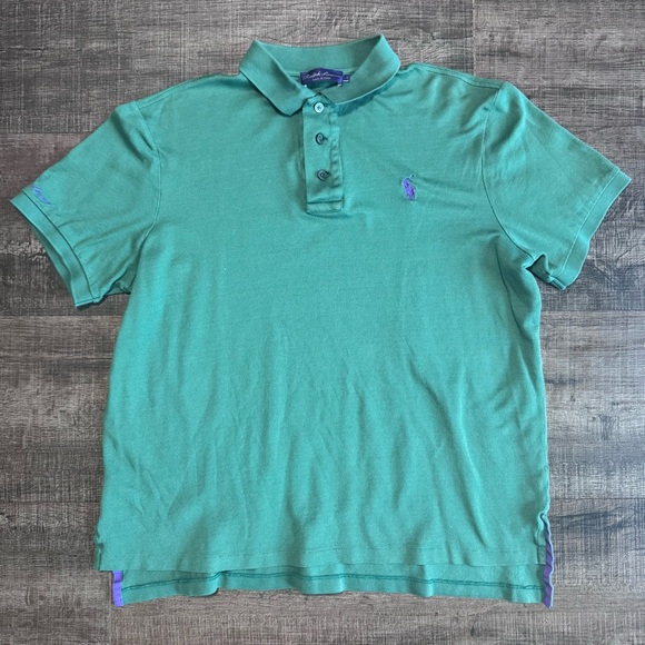Custom Slim Fit Piqué Polo Shirt Ralph Lauren (Purple Label) - Picture 1 of 12